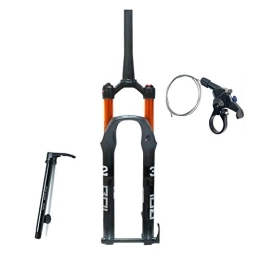 VPPV Mountain Bike Fork VPPV MTB Cone Tube Fork 27.5 29 Inch, Straight Tube 1-1 / 8 ” Mountain Bike Forks 15mm Remote Lockout Fork Travel 120mm (Color : Remote lock, Size : 27.5 inch)