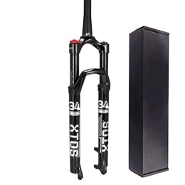 VPPV Mountain Bike Fork VPPV Ultralight MTB Bicycle Suspension Fork 26 27.5 29 Inch, Magnesium Alloy 1-1 / 8 ” Manual / Crown Lockout Bike Air Forks Travel 120mm (Color : Manual Lockout Tapered, Size : 29 INCH)