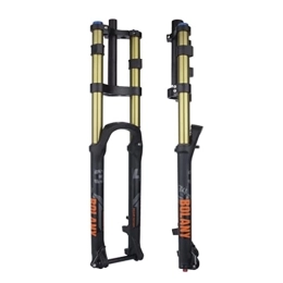 WAMBAS Mountain Bike Fork WAMBAS Mountain Bike Suspension Fork 26 27.5 29 Downhill MTB Air Fork Travel 160mm Rebound Adjustable Straight Double Shoulder Fork DH / XC Thru Axle 15 * 110mm (Color : Gold, Size : 27.5'')
