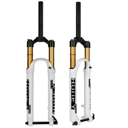 WAMBAS Spares WAMBAS MTB Air Fork 26 / 27.5 / 29 Inch Mountain Bike Suspension Forks Travel 120mm Rebound Adjustable 28.6mm Straight 15 * 100mm Thru Axle Front Fork White (Color : Manual, Size : 26'')