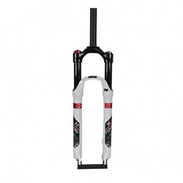 Waui Mountain Bike Fork Waui 26 / 27.5 / 29inch Bicycle Front Fork Suspension Forks Mountain Bike Magnesium Alloy MTB Suspension Lock Shoulder (Color : White, Size : 27.5inch)
