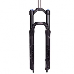 Waui Spares Waui 26 / 29" Bicycle Suspension Fork, MTB Aluminum Alloy Shoulder Control Lock Disc Brake Damping 1-1 / 8" Travel 100mm Black (Color : Black, Size : 27.5inch)