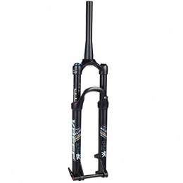 Waui Mountain Bike Fork Waui 26" Shock absorber fork, MTB Mountain Bike Aluminum Alloy Cone Disc Brake Damping Adjustment Travel 100mm Black&White 1-1 / 8" (Color : Black, Size : 29inch)