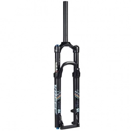 Waui Spares Waui 27.5" 1-1 / 8" MTB Suspension Fork, Mountain Bike Aluminum Alloy Cone Disc Brake Damping Adjustment Travel 100mm Black (Color : B, Size : 27.5inch)