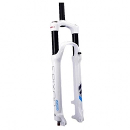 Waui Mountain Bike Fork Waui Suspension Bicycle MTB Fork Carbon Steerer Tube MTB Mountain Bike 26 / 27.5 Inch Shock Absorber Stroke 100 Mm (Color : White, Size : 26inch)