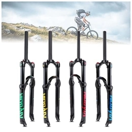 WDNMDY MTB Bike Suspension Fork, 26/27.5/29 Inch Travel 120mm Air Suspension Fork, 28.6mm Straight Tube QR 9mm, Stright - Manual Lockout Air Front Fork, Off-road Mountain Bike Front Forks