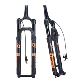WDNMDY Mountain Bike Fork WDNMDY MTB Thru Axle Suspension Fork - 27.5 / 29 Inch, 28.6mm Tapered Tube Air Front Fork, 15X100, Damping Rebound, Travel 140mm Mountain Bike Remote Lockout Off-road Bicycle Black