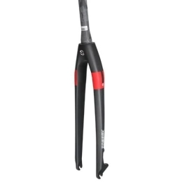 WENZI9DU Spares WENZI9DU Carbon Fiber Bike Fork Tapered Rigid Bicycle Fork Disc Brake 26 / 27.5 / 29 ER Inch Mtb UD Black Bicicleta Accessories (Color : RED 29ER)