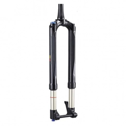 WFBD-CN Mountain Bike Fork WFBD-CN mountain bike fork RS1 Carbon Fork MTB 100 * 15mm 27.5 29 inch Bicycle Fork ACS Solo Predictive Steering Suspension Oil and Gas Fork Thru Axle bike suspension forks (Color : 27.5 inch Black)