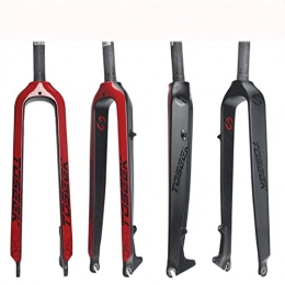 WJNY Mountain Bike Fork WJNY 26 / 27.5 / 29” Carbon Fiber Fork, Bright Label Straight Tube Bicycle Fork, Full Carbon MTB Hard Fork For Bicycle Lightweight Bicycle Fork，Red Cursor 27.5inch