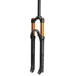 WRJY Mountain Bike Fork WRJY Mountain Bike Front Fork 26 / 27.5 / 29 Inch, with Rebound Adjustment Air Fork, Aluminum Alloy, Straight Tube Double Shoulder Control, Travel 100mm, for Bike Part Accessories Black, Gold