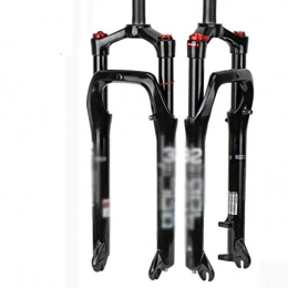 WRJY Spares WRJY Snow Bike Front Fork 26 Inch, Suspension Fork, Aluminum Alloy, Black, Straight, Double Shoulder Control, 100 Mm Travel, Gas Shock Absorber, Air Fork