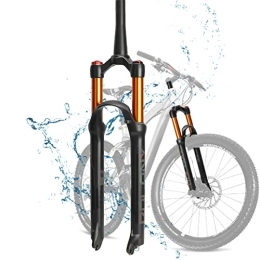 WRTN Spares WRTN MTB Bicycle Front Fork, Bike Suspension Fork 26 27.5 29 Inch Ultralight Mountain Bike Forks with Rebound Adjustment(Tapered-Manual, 26)