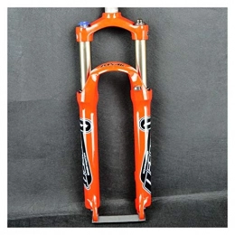 WULE-RYP Spares WULE-RYP Biking 26 inch mountain bicycle Forks Fork 26"suspension bike cycling MTB Fork guide Contorl alloy disc brake oil 9 mm QR (Color : 26loss orange)