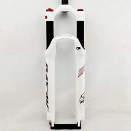 WWL Mountain Bike Fork WWL 26 / 27.5 / 29 Inch Mountain Bike Air Pressure Suspension Fork Gas Fork Shoulder Control Remote Control Damping Turtle Free Of Charge (Color : White, Size : 26)