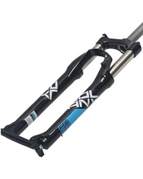 WXX Spares WXX Aluminum Alloy Mountain Bike Front Fork 26 / 27.5 / 29 Inch Spring Adjustment Bicycle Suspension Fork Air Fork 100Mm High-Strength Shock-Absorbing Front Fork, black blue, 26 inch