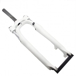 WYDMBH Bicycle Suspension Fork 24 Inch Mountain Bike Spring Suspension Fork Aluminum Alloy White 28.6mm Straight Tube Fork
