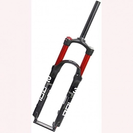 WYJW Spares WYJW Bicycle MTB Suspension Fork, Mountain Bike Cycling Front Suspension Fork, Straight Steerer Front Fork, Double Air Chamber System, Suspension Air Fork, Aluminum Alloy Pneumatic System, Red-26In