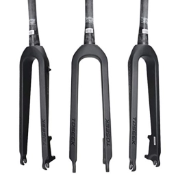 WYJW Spares WYJW Mountain Bike Front Fork, Carbon Fiber Bicycle Hard Fork Disc Brake 26 / 27.5 inch 29 inch Cone Tube Full Carbon Bicycle Accessories, Conical Tube-29 inch