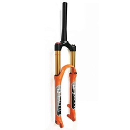 WYJW Mountain Bike Fork WYJW Mountain Bike Suspension Front Forks 26 / 27.5 / 29 Inch Orange 140mm Travel Bicycle Lightweigh MTB Air Fork -140L-QR-9x100 (Color : Tapered Manual Lock Out SIZE : 27.5 inch)