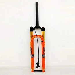 Xiami Mountain Bike Fork Xiami Mountain Bike Suspension Front Fork 26 / 27.5 / 29 Inch Damping Disc Brake Remote Lockout 15mm Barrel Shaft Straight Tube Aluminum Alloy Oil Air Fork (Color : Bright Orange, Size : 29")