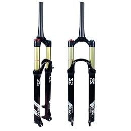 XINXI-YW Spares XINXI-YW Bike Suspension Forks Bright Black Magnesium Alloy 26 27.5 29 Inch Stroke 100-120mm Mountain Bike Air Fork 1750g Bicycle Suspension Plug Tapered Steerer and Straight Steerer Front Fork