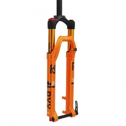 XINXI-YW Mountain Bike Fork XINXI-YW Bike Suspension Forks Stroke140mm Mountain Bike Fork 27.5 29er MTB Suspension Bicycle Plug Air Resillience Performance Tapered Steerer and Straight Steerer Front Fork (Color : Orange)