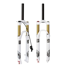 XINXI-YW Mountain Bike Fork XINXI-YW Bike Suspension Forks White Magnesium Alloy 100-120mm Stroke Mountain Bike Air Fork 1750g 26 27.5 29 Bicycle Suspension Plug Rebound Damping Tapered Steerer and Straight Steerer Front Fork