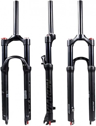 XKCCHW Spares XKCCHW 26 / 27.5 / 29 inch mountain bike fork, MTB front fork with double air chamber and tension adjustment, 100 mm suspension travel 28.6 mm threadless steerer shaft Red-26 inches