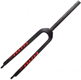XKCCHW Spares XKCCHW 26"27.5" 29 Inch Universal Bicycle Suspension Fork, Hard, Light Carbon Fiber Forks 649.2 G - Black Red