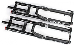 XKCCHW Spares XKCCHW Mtb Bicycle Fork 27.5 / 29 Inch Double Shoulder Control Downhill Suspension Dh Air Pressure Straight Tube Adjustable Damping Travel 140~160 Mm Qr 15 * 100Mm
