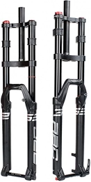 XKCCHW Mountain Bike Fork XKCCHW Mtb Suspension Fork, 27.5 / 29 Inch Mountain Bike Front Fork, Downhill Front Fork With Rebound Damping, Double Shoulder Air Fork / Disc Brake / Stroke 140-160Mm 27.5 Inch