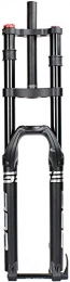 XLYYHZ Mountain Bike Fork XLYYHZ Mountain Bike Downhill Air Front Fork 27.5 29 Inch, Double Shoulder, MTB DH Disc Brake Suspension Forks Axle 15x100mm (Color : 27 inch)
