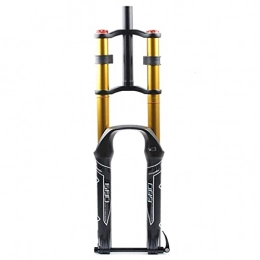 XMcKJ Spares XMcKJ Downhill Fork 26 / 27.5 / 29 Inch Ultralight Mountain Bike Suspension Fork Air Shock 135mm Kids Bike Fork Discbrake Bicycle Front Fork 1-1 / 8" Straight (Color : Agold, Size : 27.5inch)