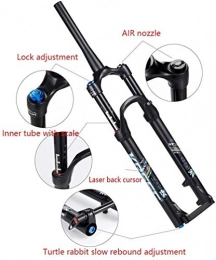 XZ Spares XZ High Quality 27.5Inch Suspension Forks, Mountain Bike Shock Fork Aluminum Alloy Cone Disc Brake Damping Adjustment Travel, B, 27.5inch