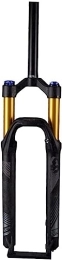 YANHAO Mountain Bike Fork YANHAO Air Suspension Fork 26 27.5 29, Front Fork Shock Absorber Mountain Bike Air Fork, Straight Tube Manual Locking (Color : Black+gold, Size : 27.5inch)