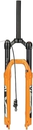 YANHAO Mountain Bike Fork YANHAO Rebound Adjust QR 9mm Travel 120mm Mountain Bike Forks, Ultralight Gas Shock XC Bicycle (Color : Orange, Size : Straight-RL)