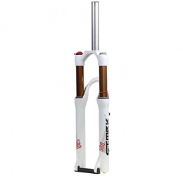YANYUN Mountain Bike Fork YANYUN 26-inch Cycling Suspension Fork, Carbon Fork - Mtb Front Fork Carbon Steel, Aluminum Alloy Shock Absorber Pneumatic Forkube, White-gold-t