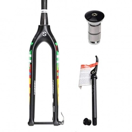 YANYUN Spares YANYUN Bicycle Forks 29"MTB Carbon Fiber Bicycle Suspension Fork Tapered Tube 1-1 / 2" Disc Brake Axle 15x100mm