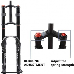 YANYUN Mountain Bike Fork YANYUN MTB Bicycle Fork 26 / 27.5 / 29 Inch Aluminum Alloy The Front Fork Easy To Install Zoom The Fork Strong Structure Bicycle Accessories, Black-26inches