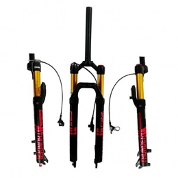 YIN Spares YIN Bicycle Front Fork MTB Air Forks 27.5 29 Inch Magnesium Alloy Aluminum Alloy Wire Control 1-1 / 8 '' Stroke 120MM Suspension Forks (turtle And Rabbit Adjustment), Red-26 / 27.5in