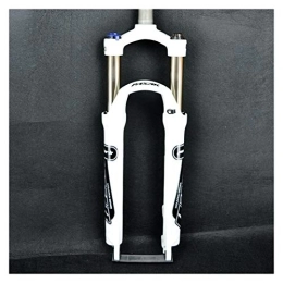 YING-pinghu Mountain Bike Fork YING-pinghu Bike Front Fork Bicycle Components Bicycle fork 26 / 27.5 / 29inch mountain bikes fork Suspension Bike Bicycle MTB Fork Manual Contorl Alloy Disc Brake Oil 9mmQR (Color : 26 A gloss white)