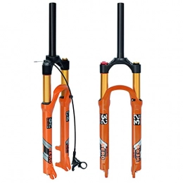 YINLIN Spares YINLIN Mountain Bike Front Fork Orange 26 / 27.5 / 29 Inch, MTB Bicycle Air Fork Magnesium Alloy Suspension Fork, Tapered Steerer and Straight Steerer Front Fork Style B-29in