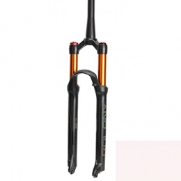 YMSHD Mountain Bike Fork YMSHD Bicycle Mtb Suspension Fork, Double Shoulder Control With Tapered Tube, Damping Adjustment, Aluminum Alloy, Travel 100mm, For Mountain Bike Cycling, Gold-29In