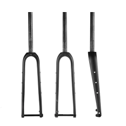 YOIQI Spares YOIQI Bike Forks 1 Pcs Carbon Gravel Fork 1-1 / 8 Straight Tube Disc Brake Forks 700C 650B Lightweight Bike Fork Mtb Forks (Color : Glossy Black)