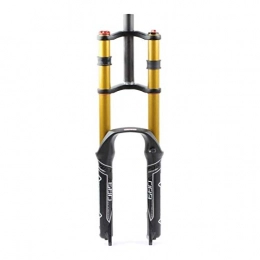 YQQQQ Mountain Bike Fork YQQQQ 26" 27.5" 29" MTB Suspension Fork, 1-1 / 8" Double Shoulder Front Fork Air System Damping Adjustable Travel: 130mm (Color : 27.5 inches)