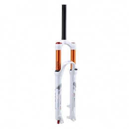 YQQQQ Mountain Bike Fork YQQQQ 26" 27.5 Inch Suspension Fork MTB Bike Air Front Forks, 1-1 / 8" Lightweight Alloy Travel: 120mm (Color : White, Size : 27.5inch)