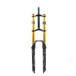 YQQQQ Mountain Bike Fork YQQQQ Double Shoulder Mountain Bike Front Fork MTB 26 / 27.5 / 29 Inch 1-1 / 8 Alloy Adjustable Damping Air Forks Travel 130mm (Size : 27.5 inches)