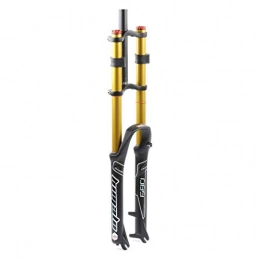 YQQQQ Mountain Bike Fork YQQQQ Mountain Bike Suspension Fork 26 / 27.5 / 29 Inch Double Shoulder MTB Air Forks, Downhill Rappelling Travel 130mm (Size : 29 inches)