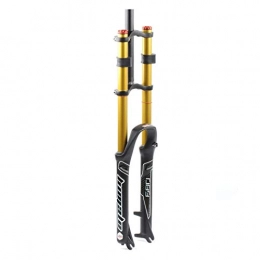YQQQQ Mountain Bike Fork YQQQQ MTB Bike Suspension Fork 26 27.5 29 Inch Double Shoulder Front Fork, AIR System Adjustable Damping Shock Absorber (Color : 26 inch)